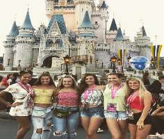 Sweitz went to Disneyland on National Dance Day in 2018.